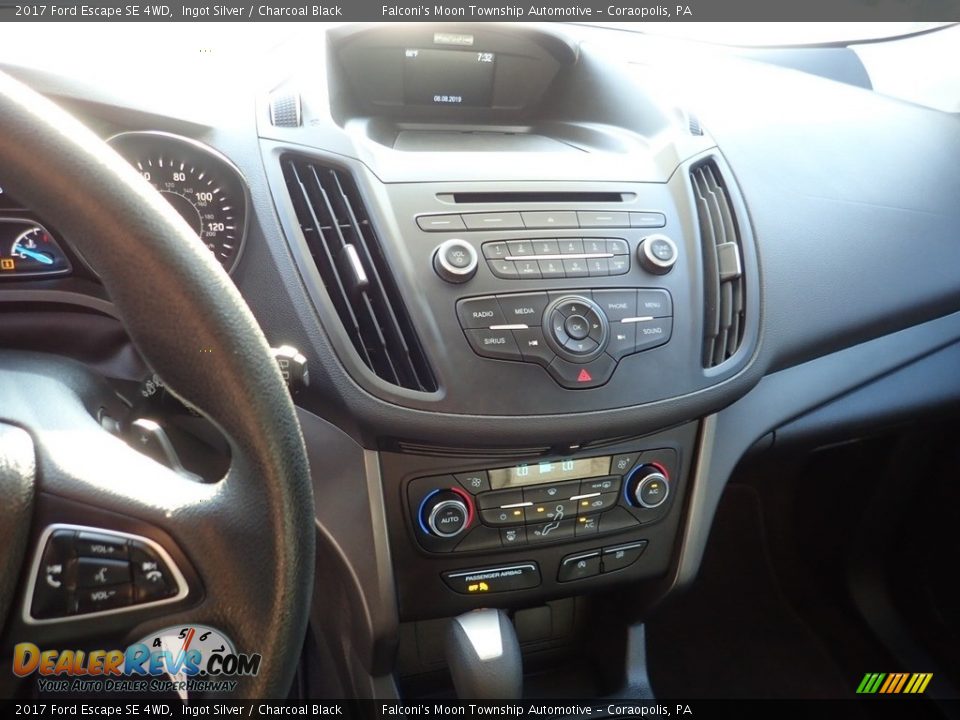 2017 Ford Escape SE 4WD Ingot Silver / Charcoal Black Photo #22