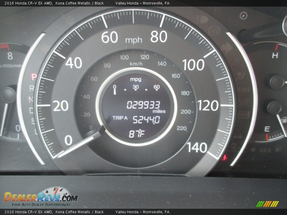 2016 Honda CR-V EX AWD Kona Coffee Metallic / Black Photo #20