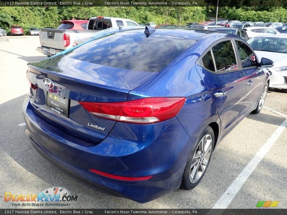 2017 Hyundai Elantra Limited Electric Blue / Gray Photo #4