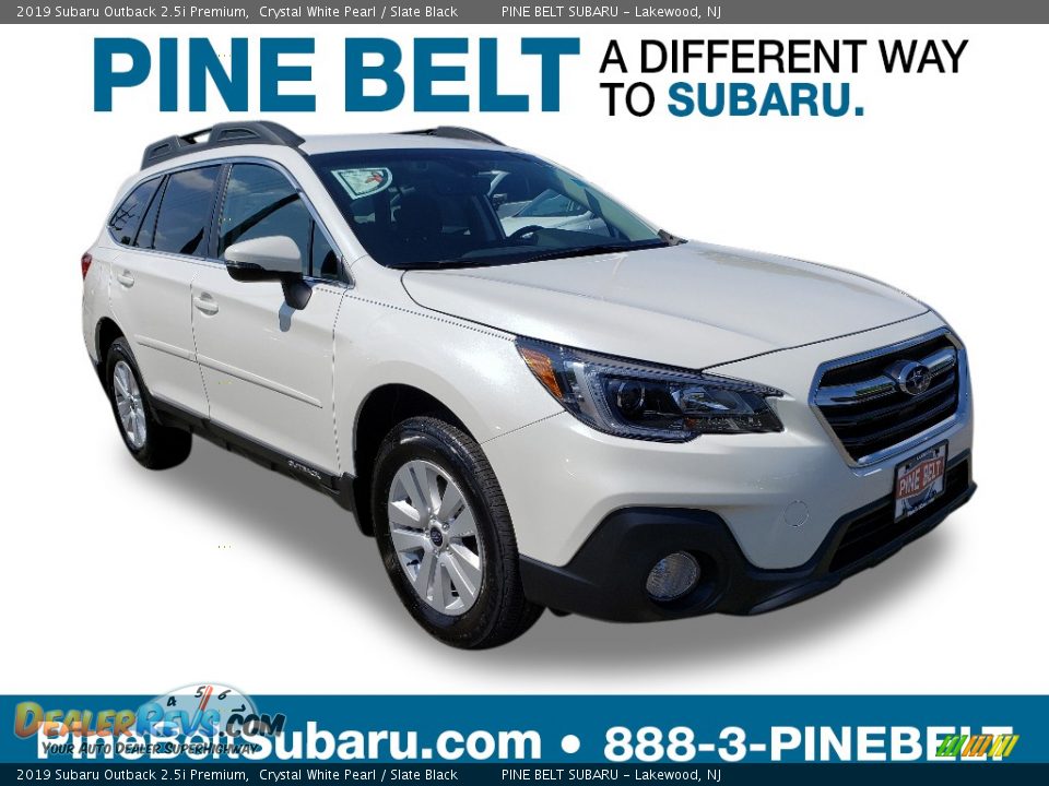 2019 Subaru Outback 2.5i Premium Crystal White Pearl / Slate Black Photo #1