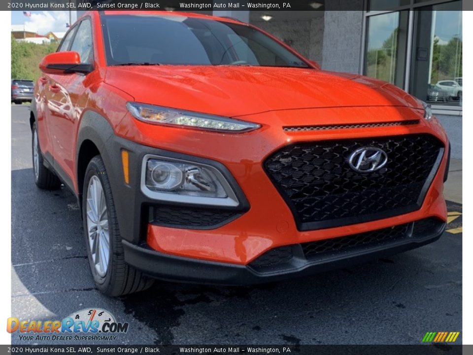2020 Hyundai Kona SEL AWD Sunset Orange / Black Photo #1