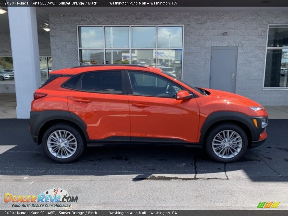 2020 Hyundai Kona SEL AWD Sunset Orange / Black Photo #3
