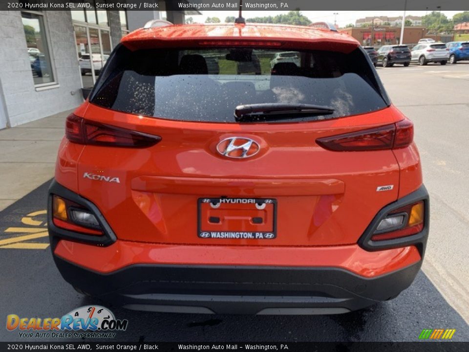 2020 Hyundai Kona SEL AWD Sunset Orange / Black Photo #5