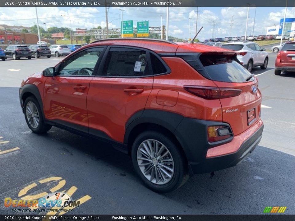 2020 Hyundai Kona SEL AWD Sunset Orange / Black Photo #6