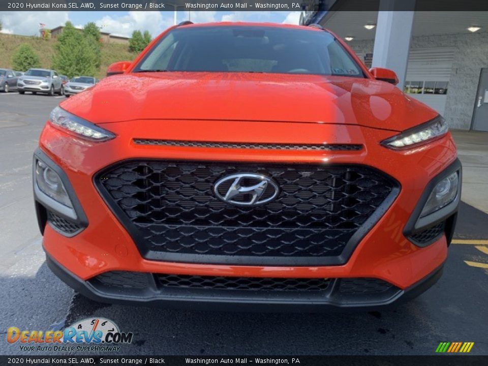 2020 Hyundai Kona SEL AWD Sunset Orange / Black Photo #8