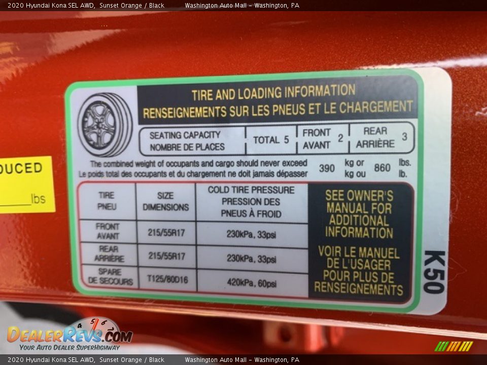 2020 Hyundai Kona SEL AWD Sunset Orange / Black Photo #9