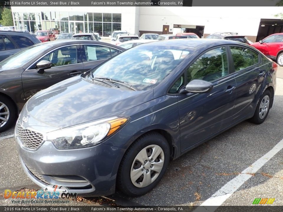 2016 Kia Forte LX Sedan Steel Blue / Black Photo #1