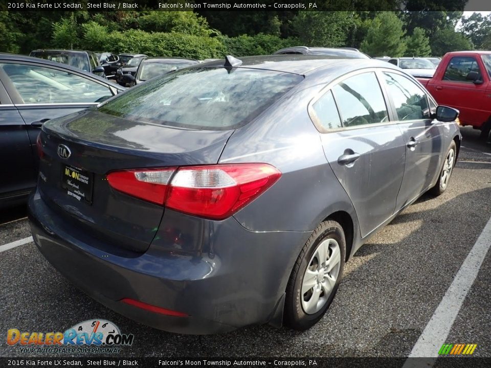 2016 Kia Forte LX Sedan Steel Blue / Black Photo #4