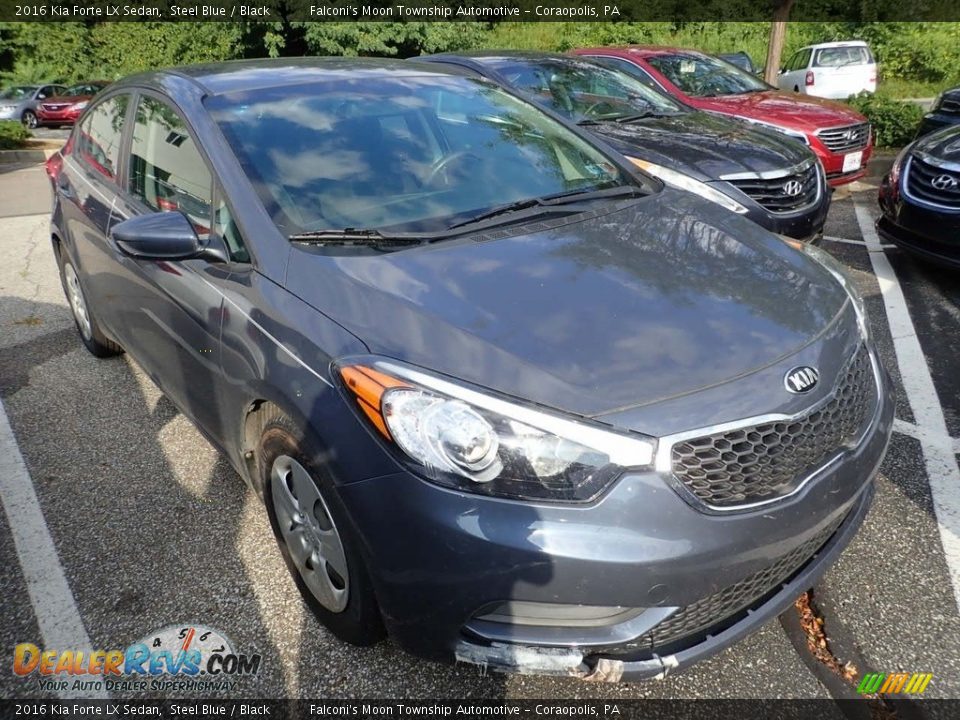 2016 Kia Forte LX Sedan Steel Blue / Black Photo #5