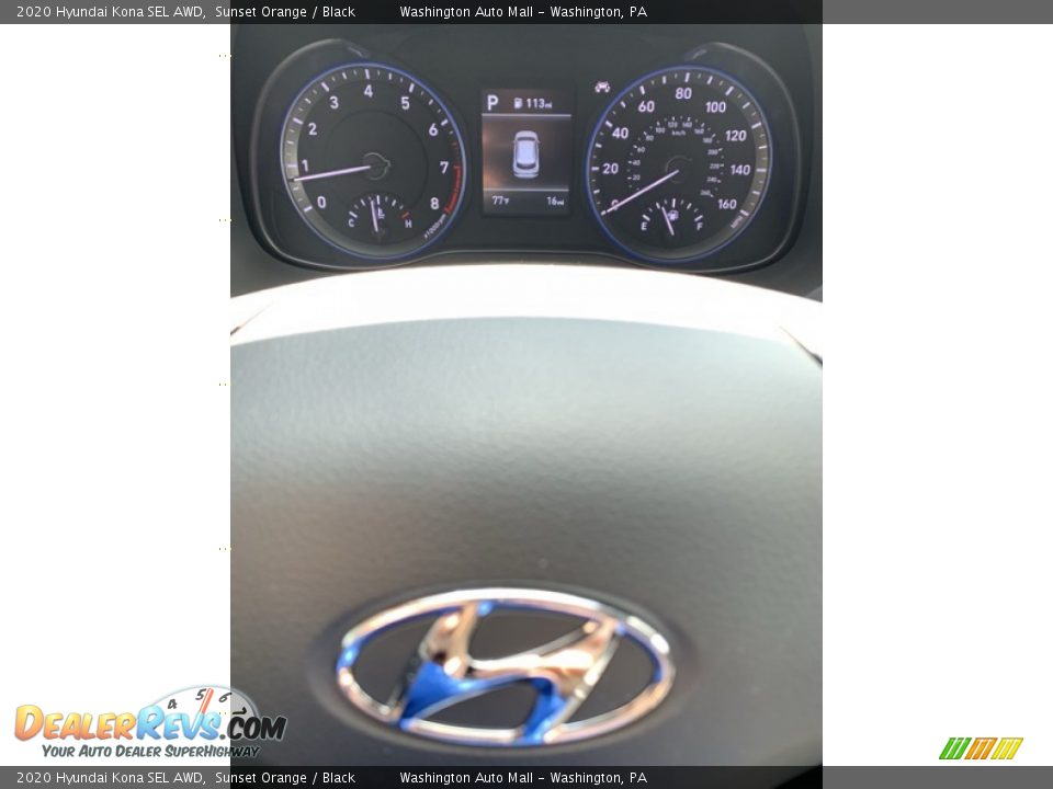 2020 Hyundai Kona SEL AWD Sunset Orange / Black Photo #32