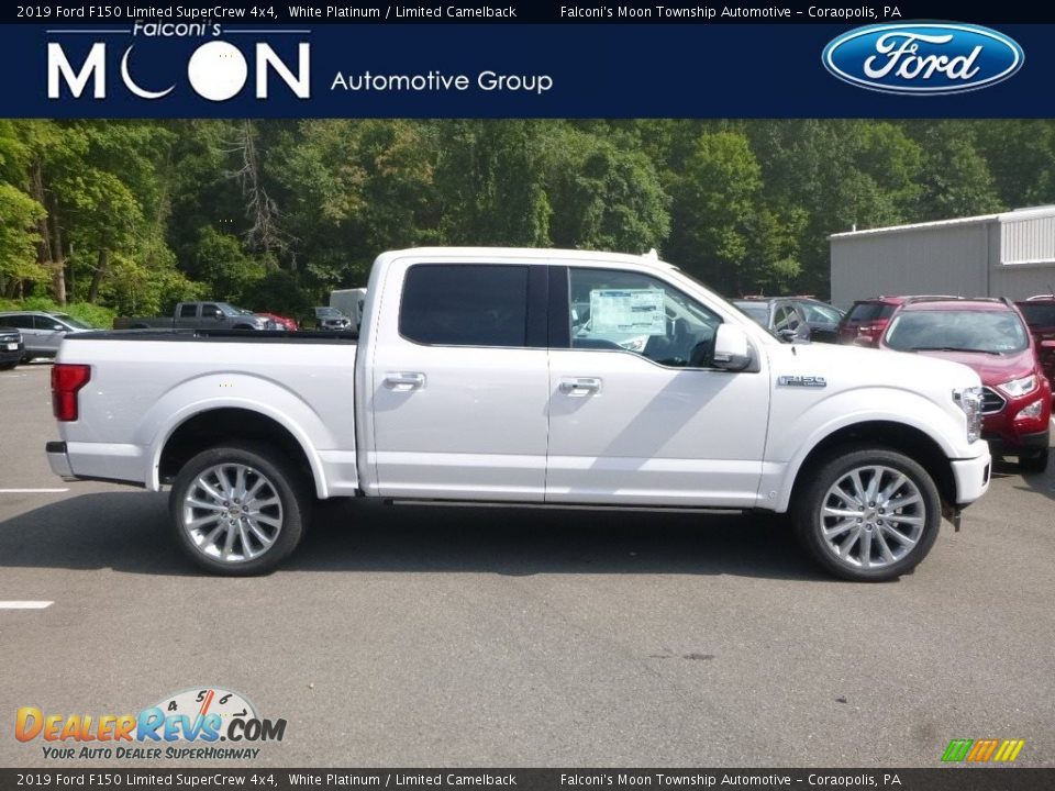 2019 Ford F150 Limited SuperCrew 4x4 White Platinum / Limited Camelback Photo #1