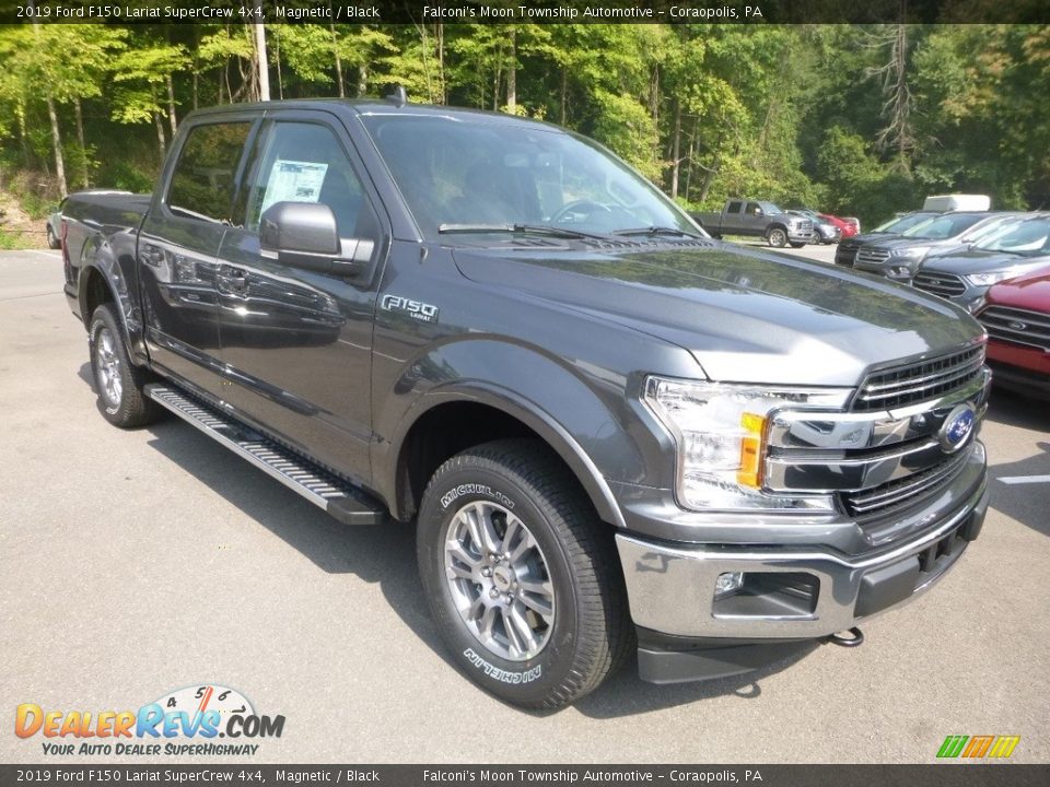 2019 Ford F150 Lariat SuperCrew 4x4 Magnetic / Black Photo #3
