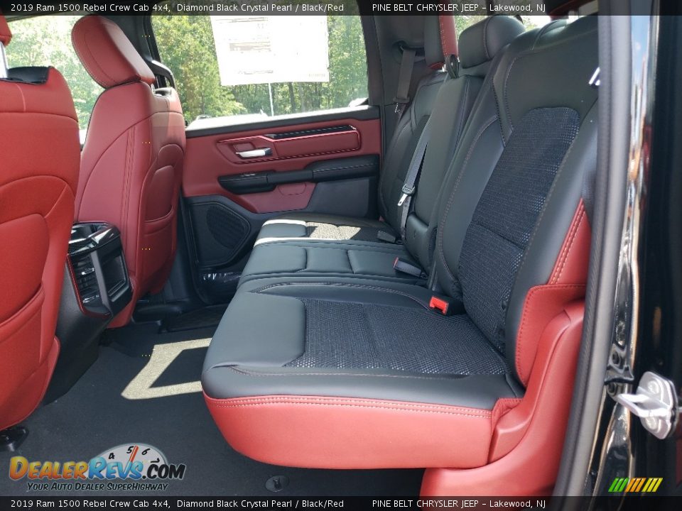 2019 Ram 1500 Rebel Crew Cab 4x4 Diamond Black Crystal Pearl / Black/Red Photo #6