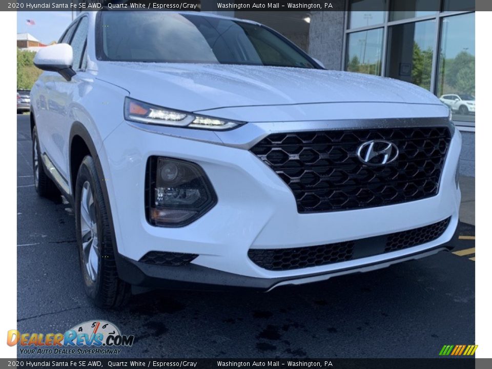 2020 Hyundai Santa Fe SE AWD Quartz White / Espresso/Gray Photo #1