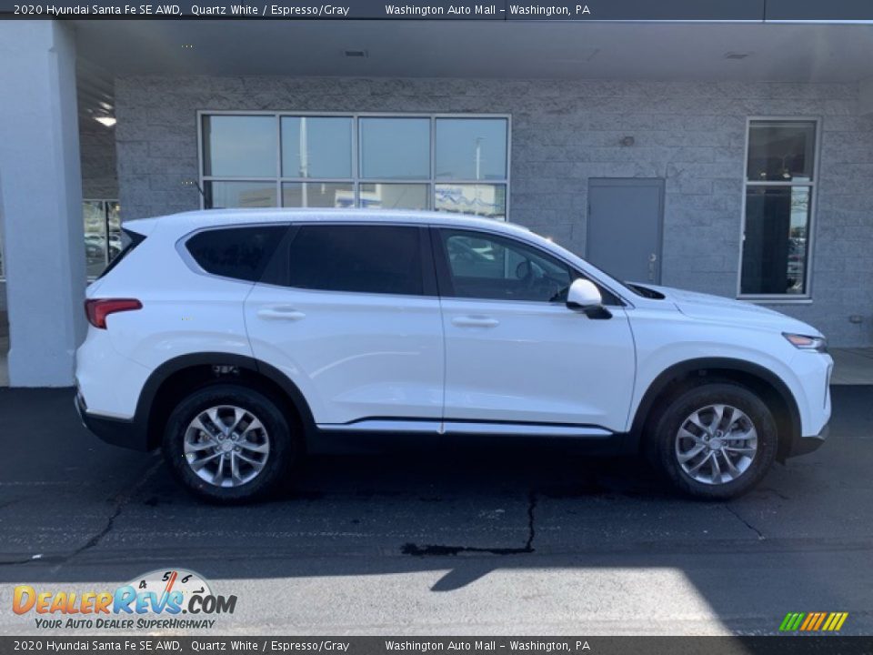 Quartz White 2020 Hyundai Santa Fe SE AWD Photo #3