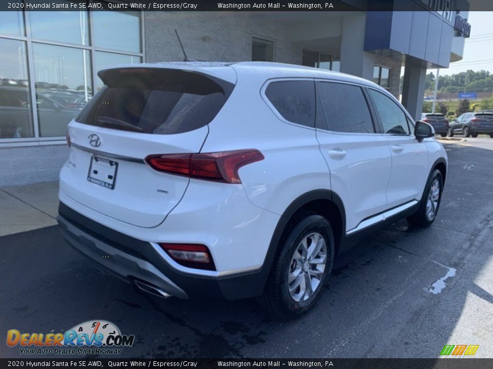 2020 Hyundai Santa Fe SE AWD Quartz White / Espresso/Gray Photo #4