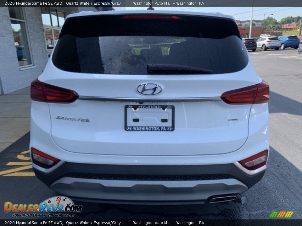 2020 Hyundai Santa Fe SE AWD Quartz White / Espresso/Gray Photo #5