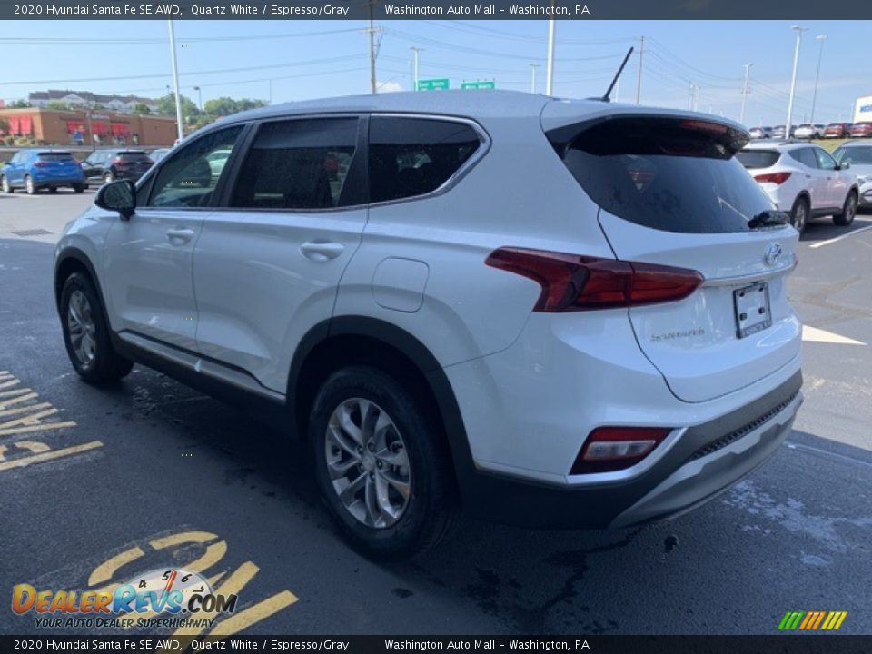 2020 Hyundai Santa Fe SE AWD Quartz White / Espresso/Gray Photo #6