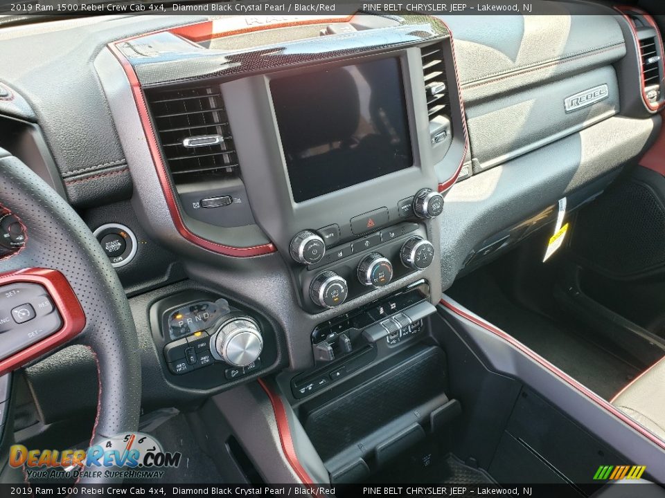 2019 Ram 1500 Rebel Crew Cab 4x4 Diamond Black Crystal Pearl / Black/Red Photo #10