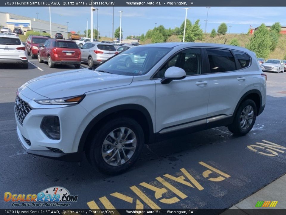 2020 Hyundai Santa Fe SE AWD Quartz White / Espresso/Gray Photo #7