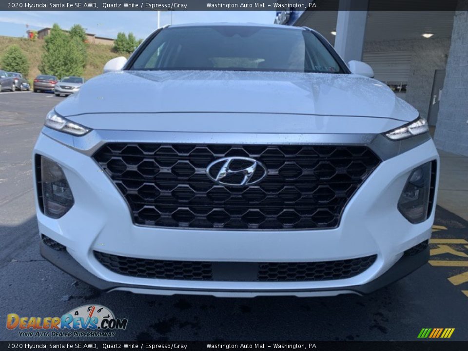 2020 Hyundai Santa Fe SE AWD Quartz White / Espresso/Gray Photo #8