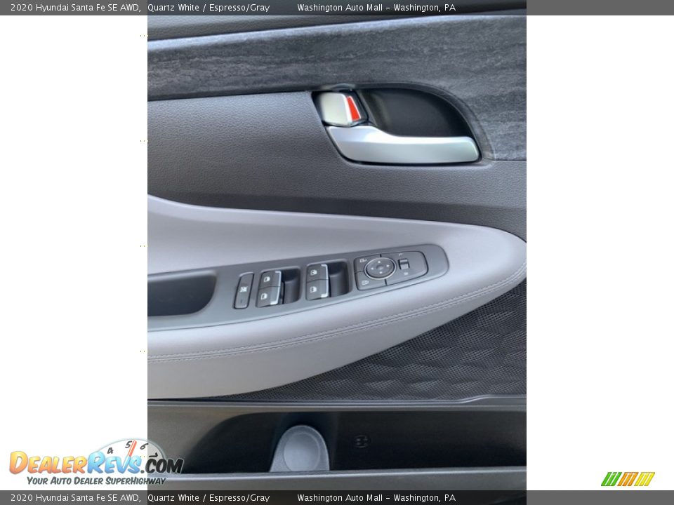2020 Hyundai Santa Fe SE AWD Quartz White / Espresso/Gray Photo #12