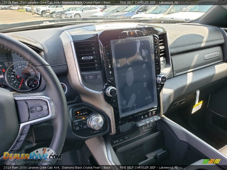 2019 Ram 1500 Laramie Crew Cab 4x4 Diamond Black Crystal Pearl / Black Photo #10