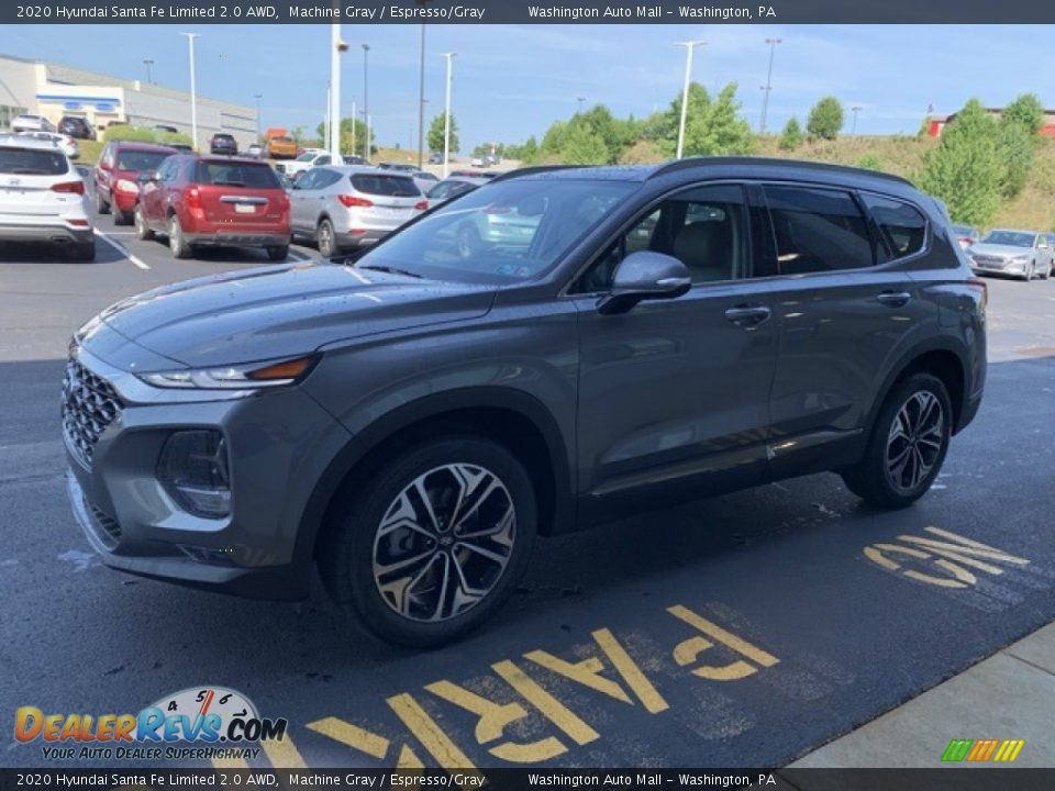 2020 Hyundai Santa Fe Limited 2.0 AWD Machine Gray / Espresso/Gray Photo #7