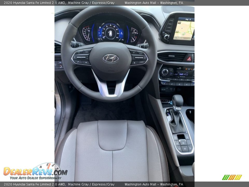 2020 Hyundai Santa Fe Limited 2.0 AWD Machine Gray / Espresso/Gray Photo #14