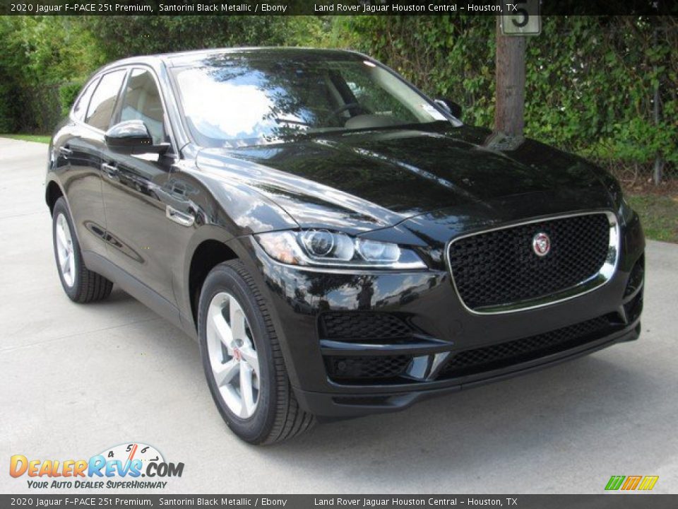 2020 Jaguar F-PACE 25t Premium Santorini Black Metallic / Ebony Photo #2