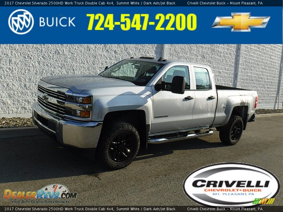 2017 Chevrolet Silverado 2500HD Work Truck Double Cab 4x4 Summit White / Dark Ash/Jet Black Photo #1