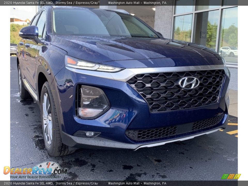 2020 Hyundai Santa Fe SEL AWD Stormy Sea / Espresso/Gray Photo #1