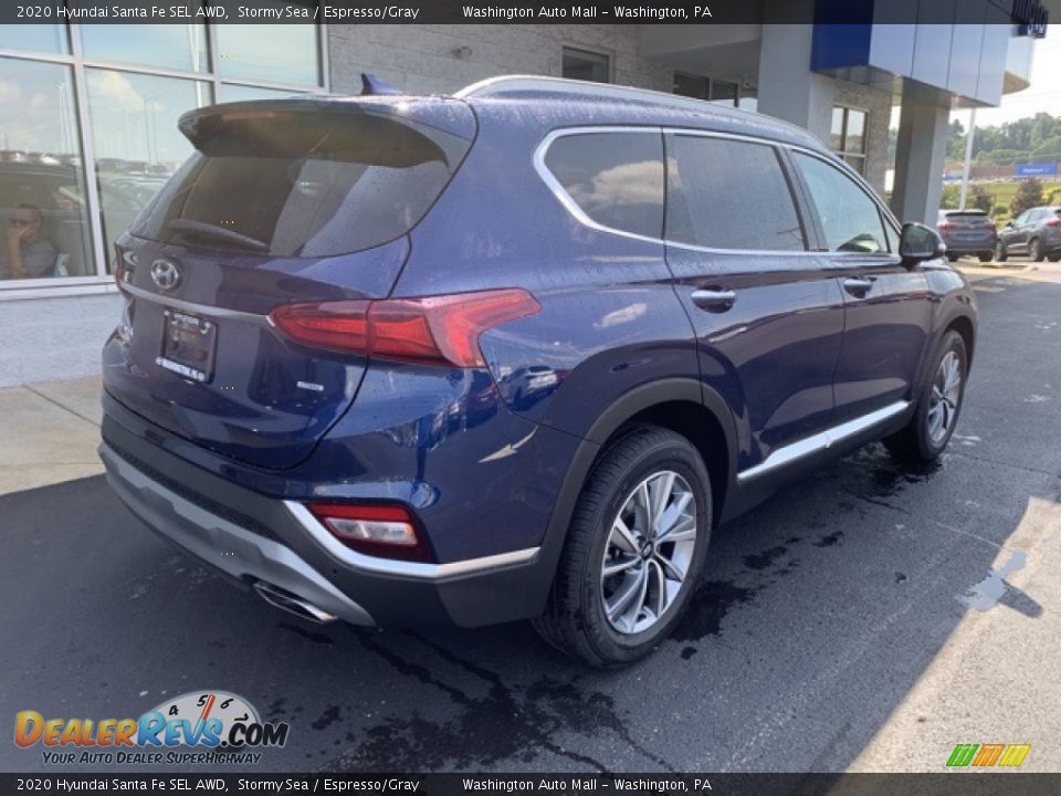 2020 Hyundai Santa Fe SEL AWD Stormy Sea / Espresso/Gray Photo #4