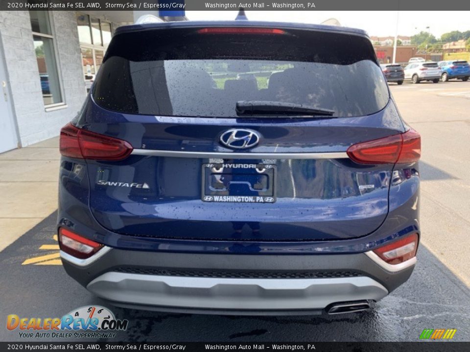 2020 Hyundai Santa Fe SEL AWD Stormy Sea / Espresso/Gray Photo #5