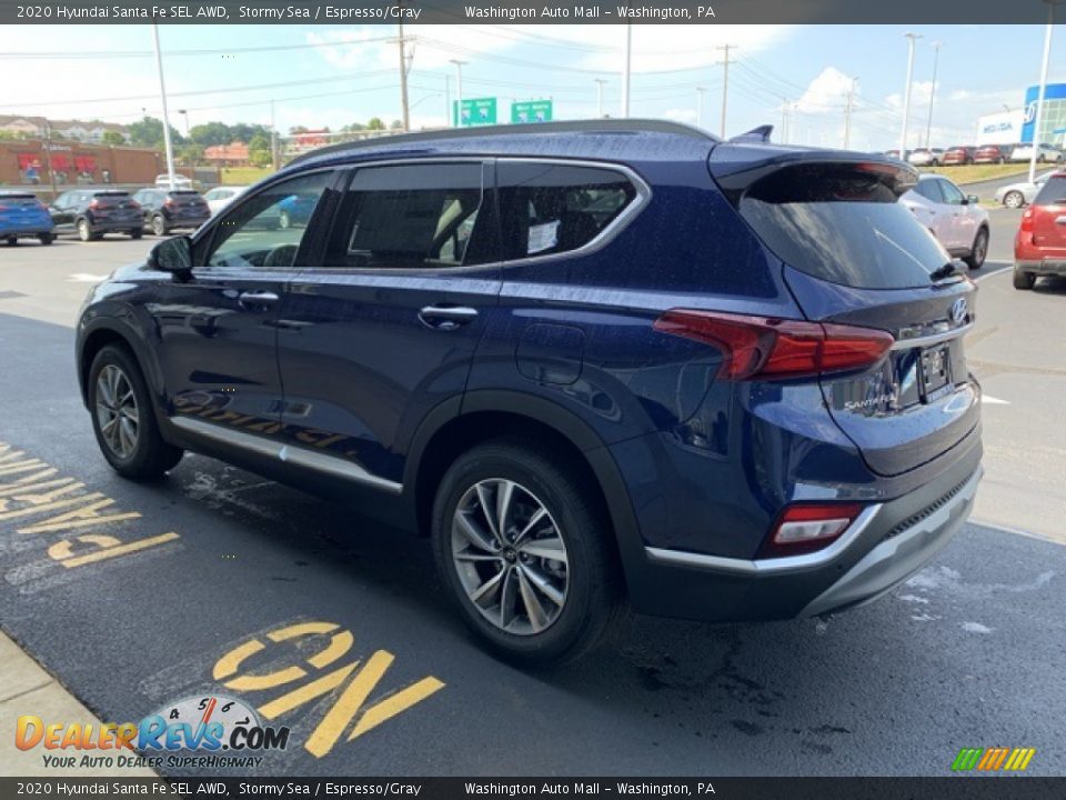 2020 Hyundai Santa Fe SEL AWD Stormy Sea / Espresso/Gray Photo #6