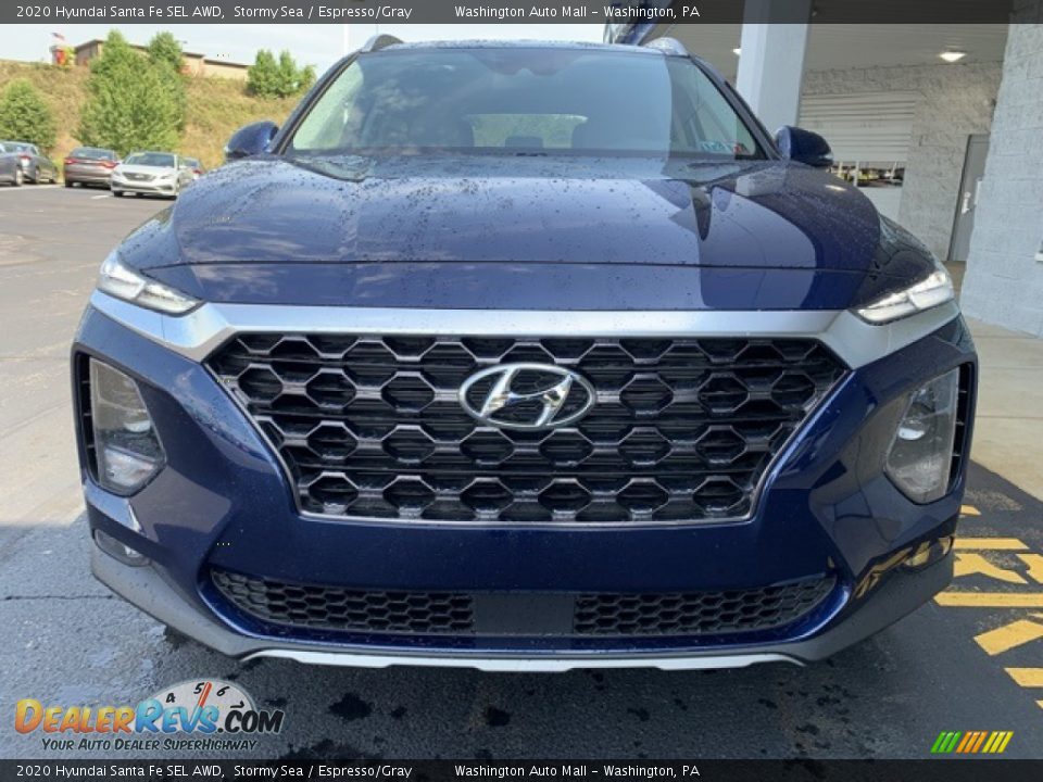 2020 Hyundai Santa Fe SEL AWD Stormy Sea / Espresso/Gray Photo #8