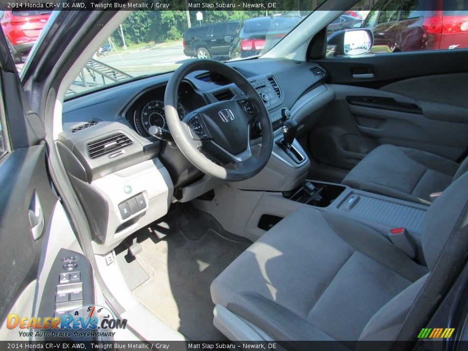 2014 Honda CR-V EX AWD Twilight Blue Metallic / Gray Photo #12