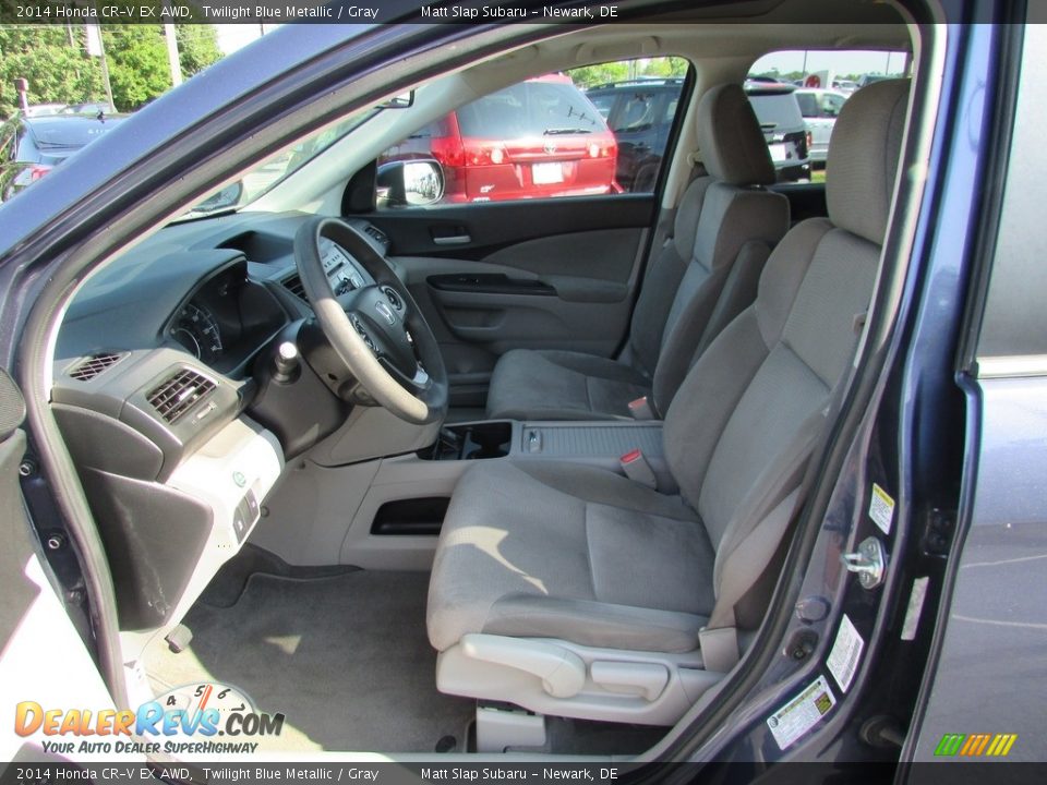 2014 Honda CR-V EX AWD Twilight Blue Metallic / Gray Photo #13