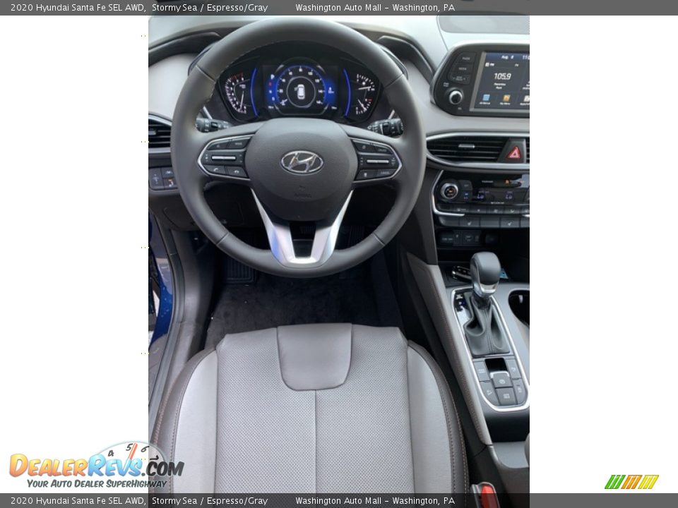 2020 Hyundai Santa Fe SEL AWD Stormy Sea / Espresso/Gray Photo #14