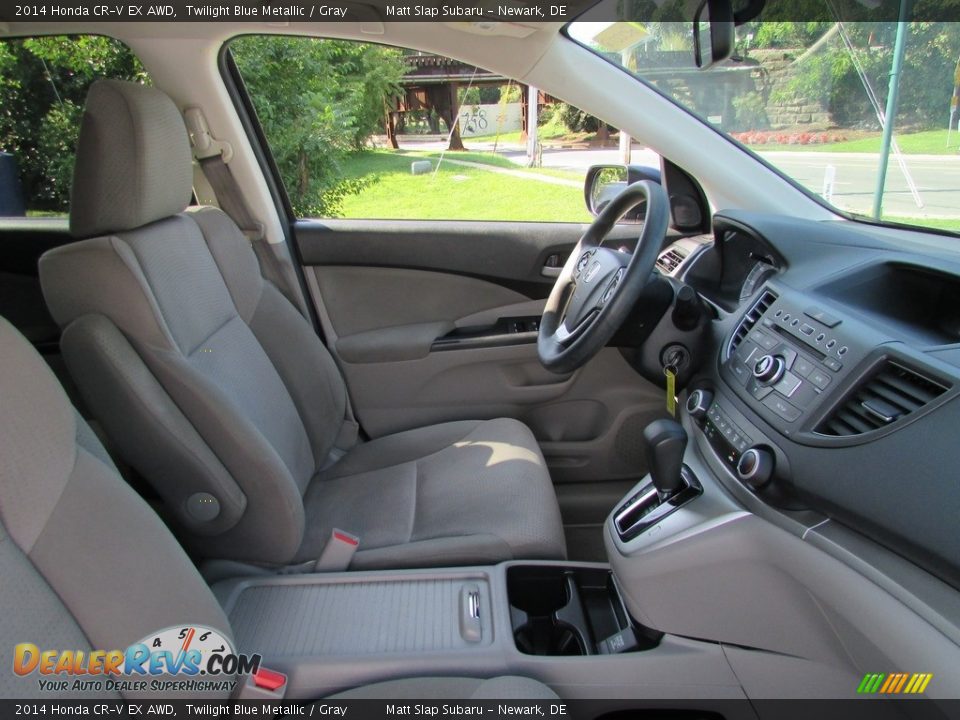 2014 Honda CR-V EX AWD Twilight Blue Metallic / Gray Photo #17