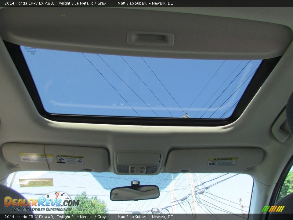 2014 Honda CR-V EX AWD Twilight Blue Metallic / Gray Photo #21