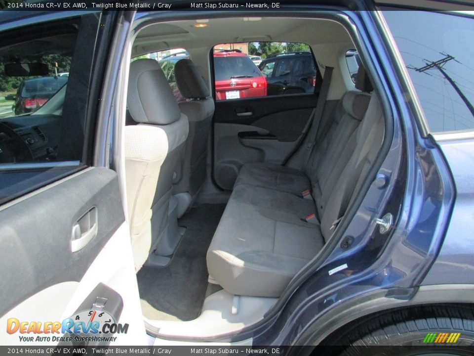 2014 Honda CR-V EX AWD Twilight Blue Metallic / Gray Photo #22