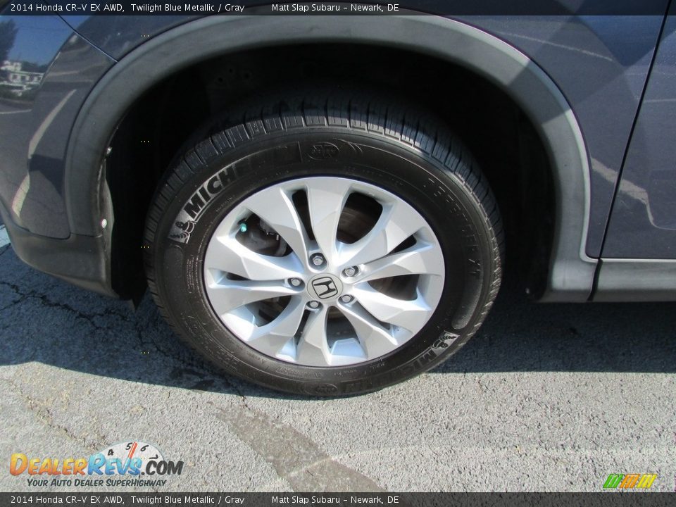 2014 Honda CR-V EX AWD Twilight Blue Metallic / Gray Photo #23