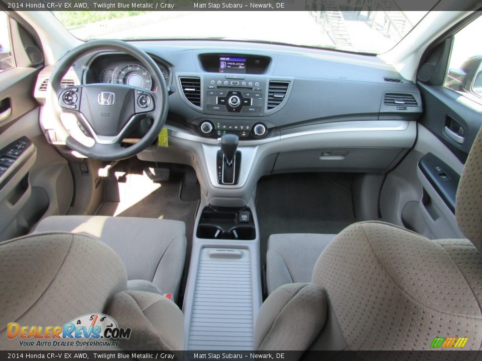 2014 Honda CR-V EX AWD Twilight Blue Metallic / Gray Photo #25