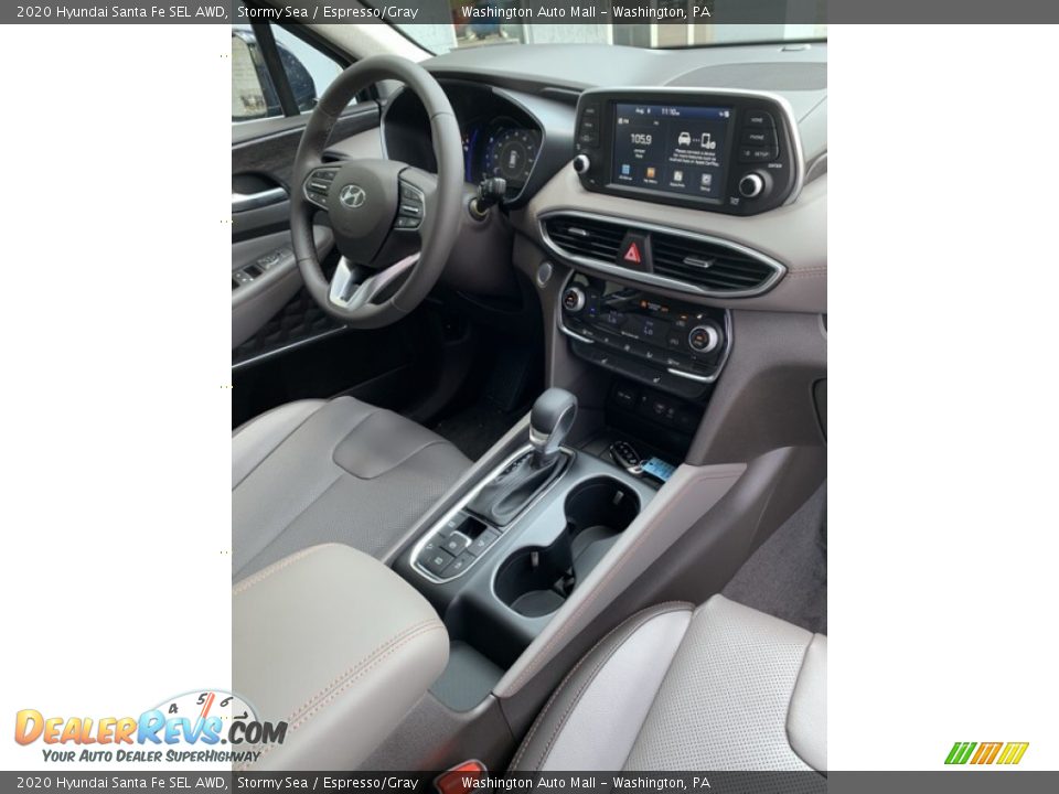 2020 Hyundai Santa Fe SEL AWD Stormy Sea / Espresso/Gray Photo #30