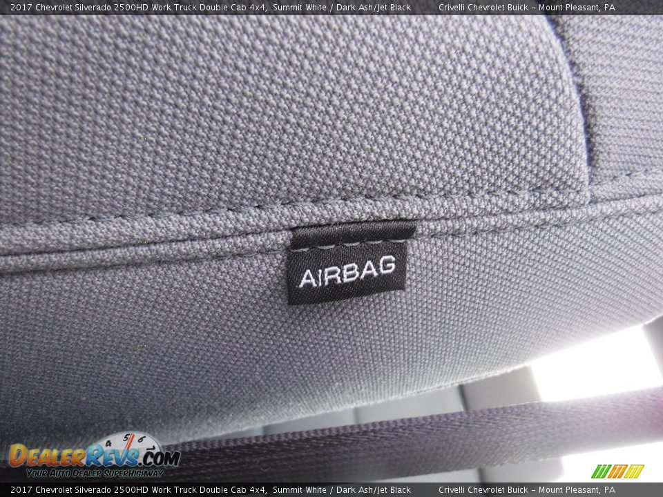 2017 Chevrolet Silverado 2500HD Work Truck Double Cab 4x4 Summit White / Dark Ash/Jet Black Photo #20