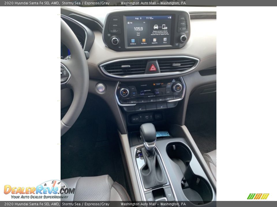 2020 Hyundai Santa Fe SEL AWD Stormy Sea / Espresso/Gray Photo #34