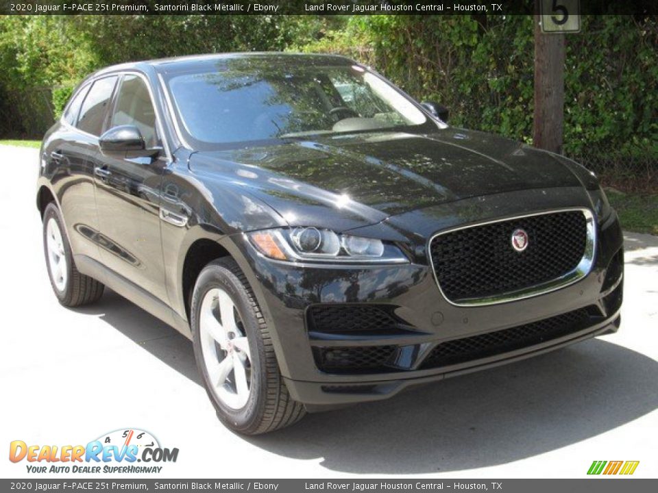 2020 Jaguar F-PACE 25t Premium Santorini Black Metallic / Ebony Photo #2