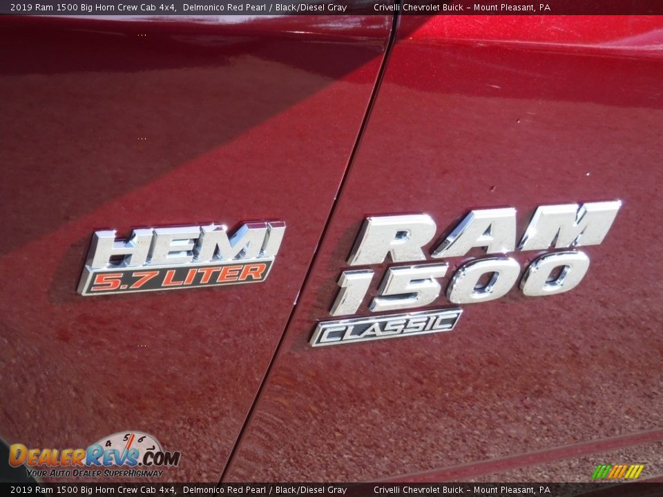 2019 Ram 1500 Big Horn Crew Cab 4x4 Delmonico Red Pearl / Black/Diesel Gray Photo #4