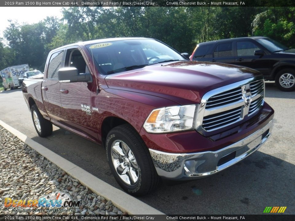 2019 Ram 1500 Big Horn Crew Cab 4x4 Delmonico Red Pearl / Black/Diesel Gray Photo #6